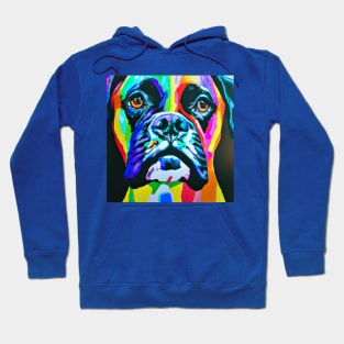 Boxer Dog Rainbow Painting Hoodie